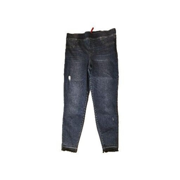 Spanx Womens‎ Ankle Skinny Pull On Size 1X Stretch Comfort Blue Jeans - Picture 1 of 11